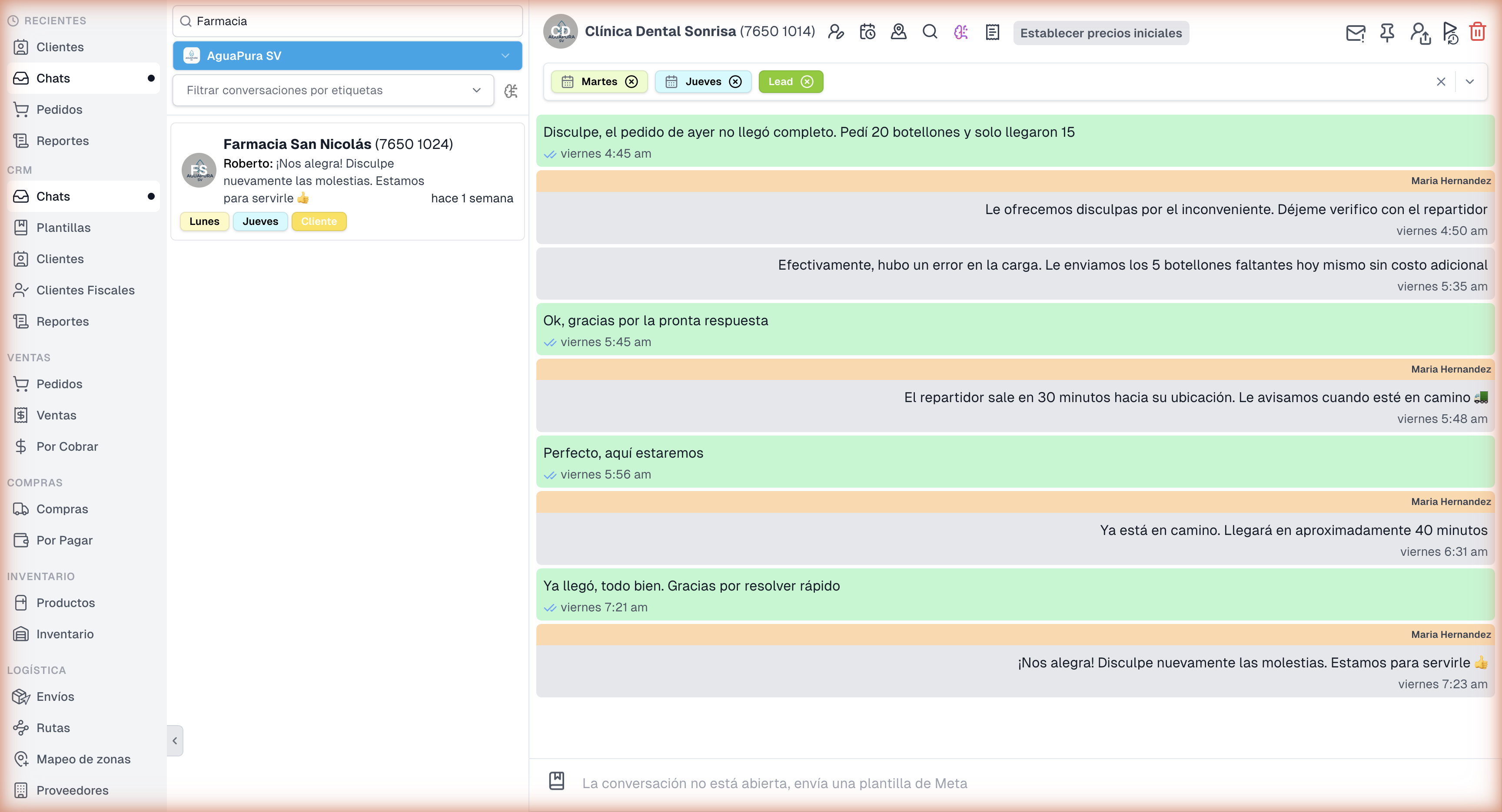 Búsqueda de conversación por nombre