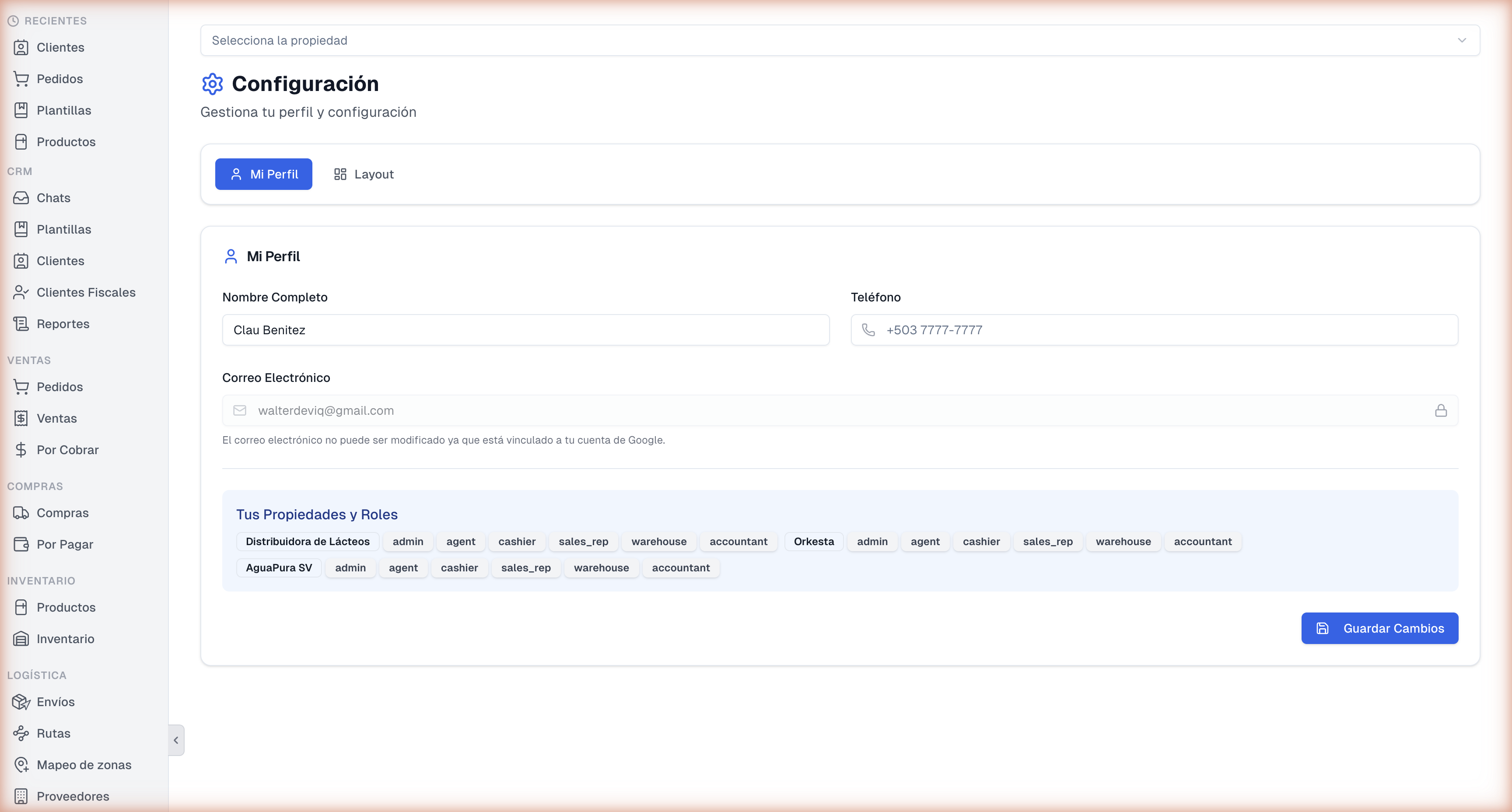 Configuración - Mi Perfil